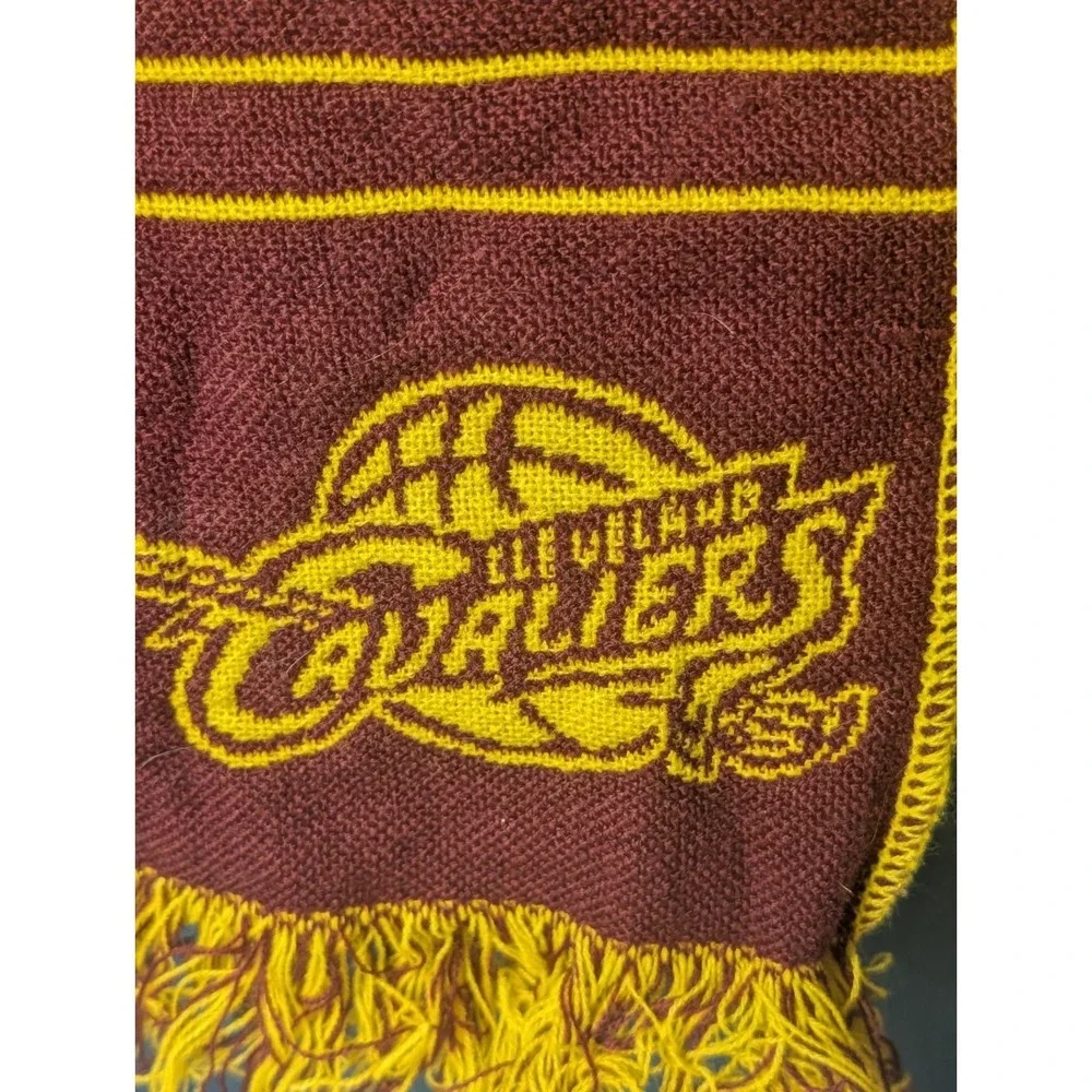 Forever Collectibles Cleveland Cavaliers Basketball Scarf, Gold/Burgundy